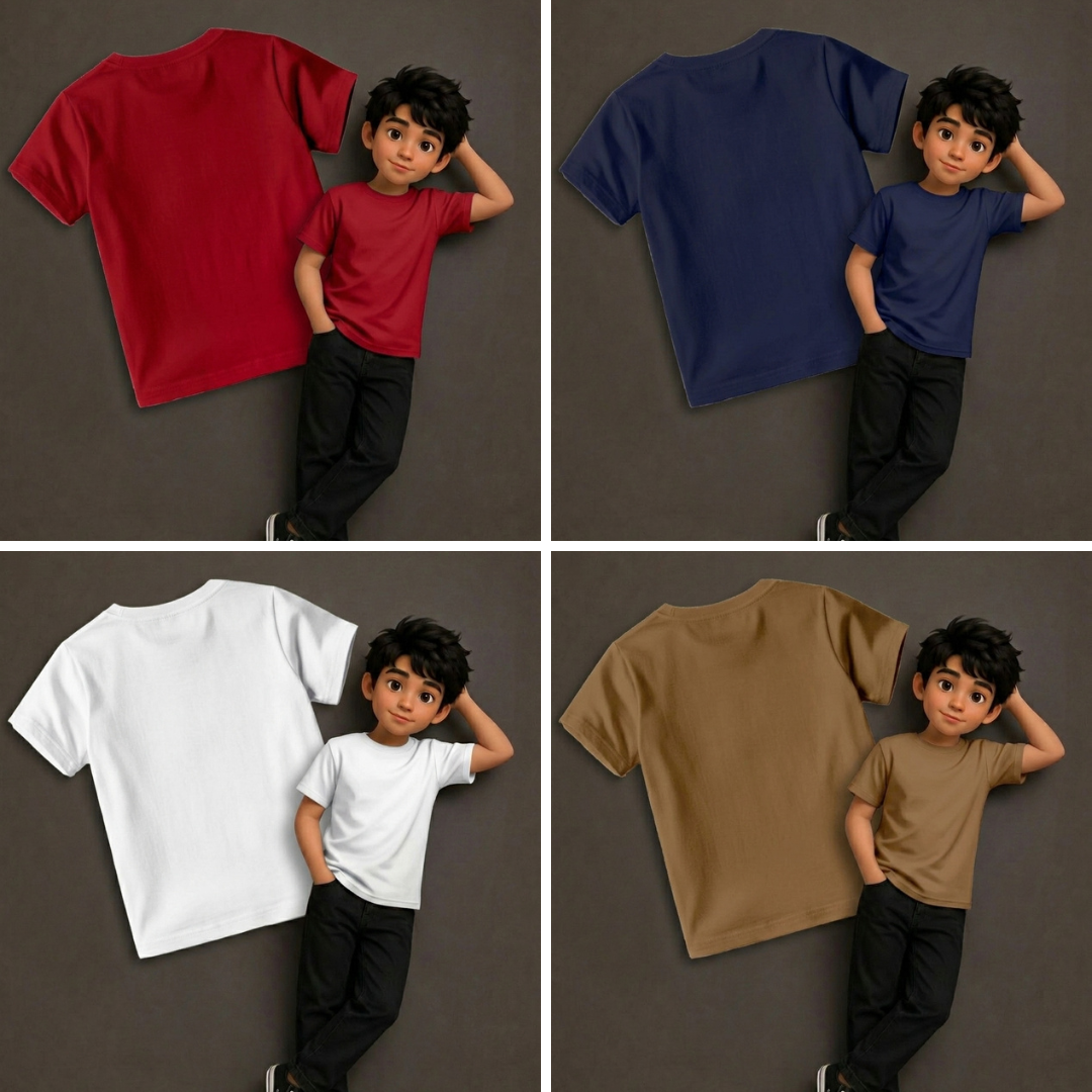 Playeras lisas de colores para niño