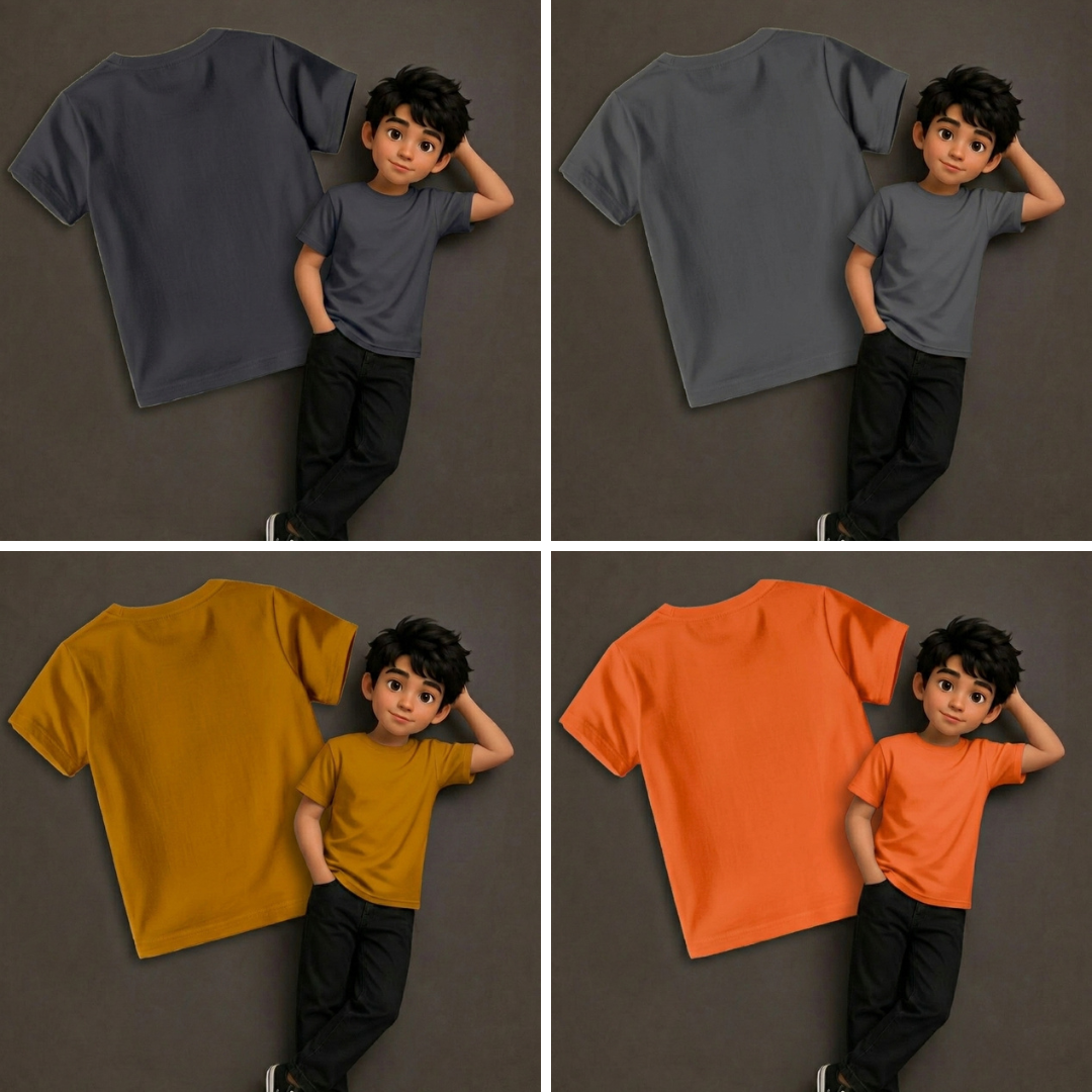 Playeras lisas de colores para niño