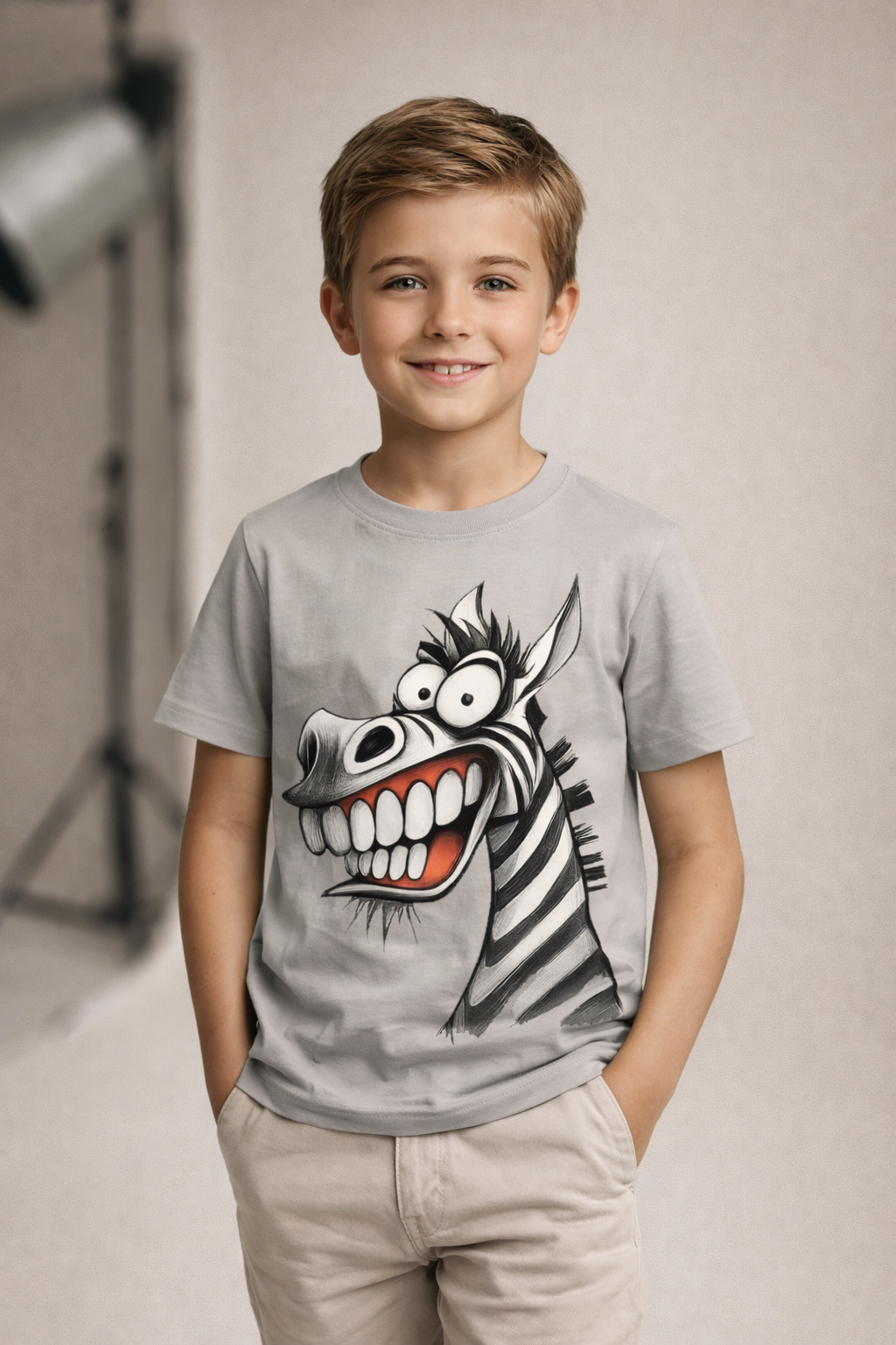 Niño con playera estampada