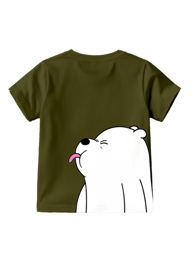 Playera estampada para niños · dis:OSO POLAR OLIVO