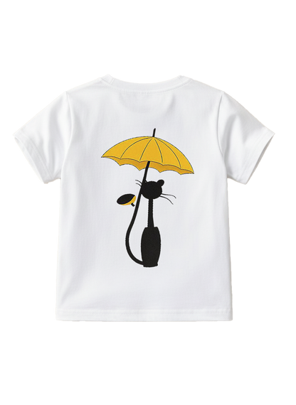 Playera estampada para niños · dis:GATO SOMBRILLA