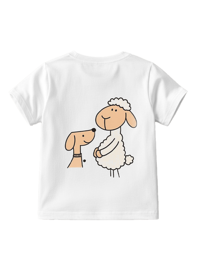 Playera estampada para niños · dis:PERRO Y OVEJA
