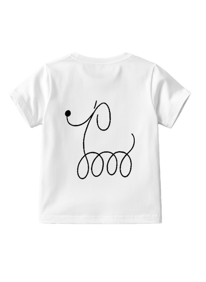 Playera estampada para niños · dis:PERRO DE LÍNEA