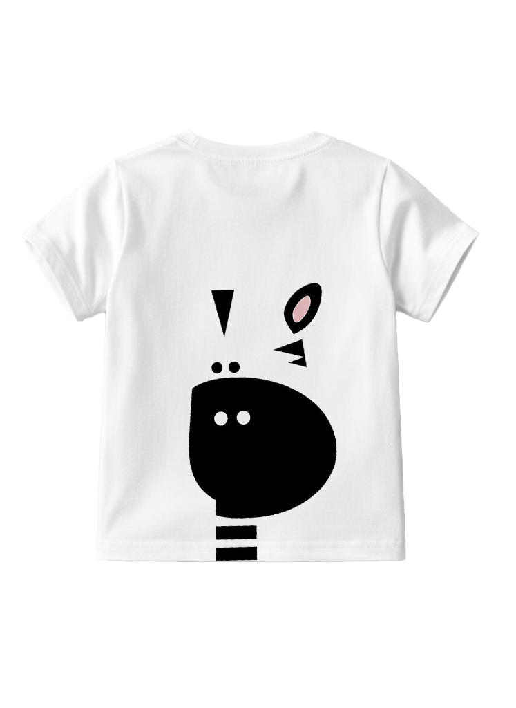 Playera estampada para niños · dis:CEBRA BLANCA