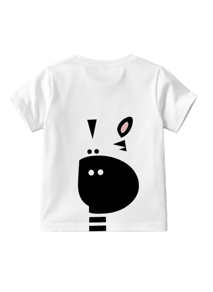Playera estampada para niños · dis:CEBRA BLANCA