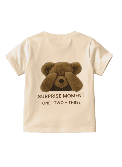 Playera estampada para niños · dis:OSITO CREMA