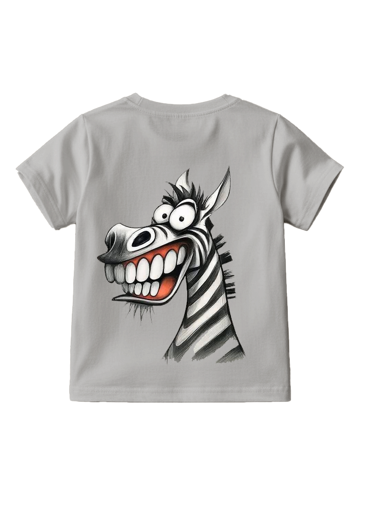 Playera estampada para niños · dis:CEBRA GRIS