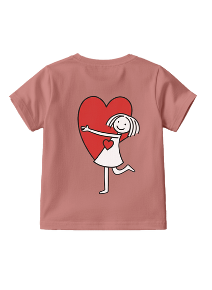 Playera estampada para niños · dis:CORAZÓN ROSADO